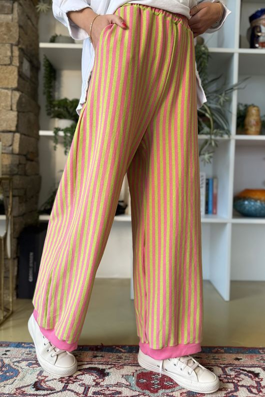 Sunday Morning Demi Bloom Pant Peony Pink / Lime Green